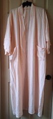 Vintage Lilian Vernon Long 100% Silk Robe Sz M Peachy Pink Hollywood Glam 60s