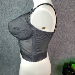 VTG Long Line Bullet Bra Corset Bustier Cincher Shaper 40DD Pin Up Lingerie