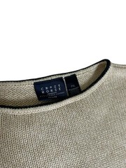 Vtg Crazy Horse Liz Claiborne Tight Cable Knit Sweater Women Sz PXL Beige Black
