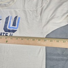 Vintage 80s Champion Indiana State University ISU 3/4 Sleeve Shirt Womens L USA