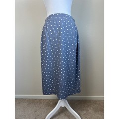 VTG 80s Retro Modest Polka Dot Skirt Suit EU40 US 8/10 Button Front 2 Piece Set