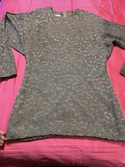 Vintage Raul Blanco Saks Fifth Avenue Silk Cheetah Rhinestone Tunic w/Scarf-12/M