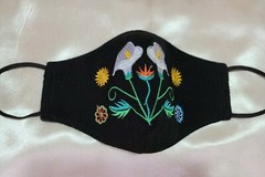 Mexican Embroidered Handmade Face Mask Cubrebocas Artesanal Triple Layer Unisex