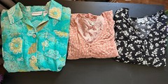 Bundle Lot of 3 vintage women’s blouses sizes 4-8 (S-M) Top Shirt