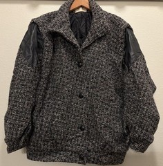 Vintage 1980-90’s Michelle Stuart Wool & Leather Bomber Jacket Small Size 8