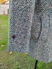 NEW YORK GIRL Vintage Sz Sm/Med Womens Coat Wool Car-Length Satin Lining USA