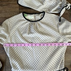 70s VINTAGE Nancy Greer New York Polka Dot Midi Dress Hat Set Size 10 #1402