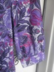 California looks vintage purple floral dress pre-owned sz 8