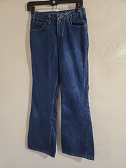 vintage 70’s bell bottom denim jeans low waist womens ? sz 9? 1970’s great 26 w