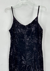 vintage Y2K 90s RAMPAGE mini dress MEDIUM crushed velvet eggplant grunge emo