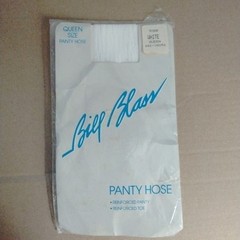 VTG BILL BLASS ’90s Pantyhose Sheer To Waist Reinforced Toe White Queen 50BB