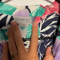 Vintage 90s Diversity Sport Tropical Floral Camper Shirt
