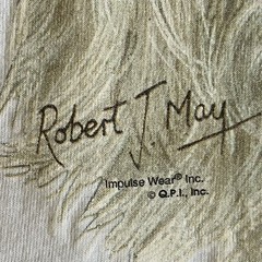 Vintage 90s Fox Terrier Dog Robert J. May T-Shirt Adult M Single Stitch Crewneck