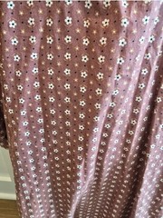 Gunne Sax Vintage Long Sleeve Floral Prairie Dress in Dusty Rose, Size 9