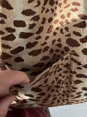 Vintage 1960s Animal Print Knit Top Boutique Brown Cheetah Button Up Sz 14 Sears