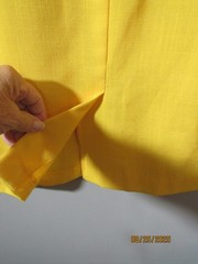 VTG. SUE BRETT SLEEVELESS DRESS YELLOW SIZE 12 VGUC