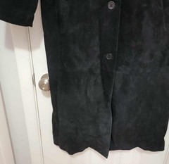 1990s Y2K Centigrade Vintage Suede Long Trench Coat Duster Size Small NWT