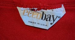 Vintage 70s ECCO BAY Tank Top BRIGHT RED Stretchy Poly Knit Sz Medium