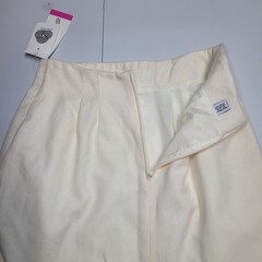 NWT Worthington Vintage Pure Wool White Pencil Skirt Size 10 Professional