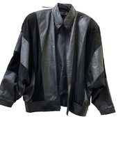 Jota U Cueros Leather and Suede Bat Wing 1980s Jacket Size L ArgentinaL(J14)
