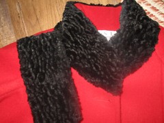 Vtg Princess Diana Dupe LESLIE FAY Red Long Flared Swing Wool Overcoat Trench M