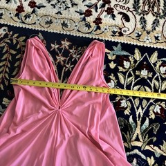 1960’ Claire Sandra Lucie Ann Hollywood Goddess Pink Lounge Gown Gold Tag