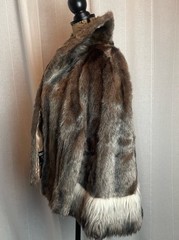 Vintage Regina Glenara By Glenoit Faux Fur Capelet Cape Coat Stole One Size