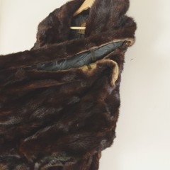 Vintage Umpa Dark Ranch Mink Coat Brown Mid Length Flawed For Repair