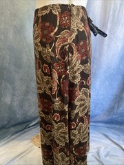VTG 90s Y2K Croft & Barrow Paisley Midi Skirt Size 6 Rayon Whimsigoth Boho Fairy