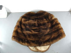 GENUINE REAL MINK STOLE WINTER WRAP SHAWL w/POCKETS LINED WOMAN’S 5’s VINTAGE