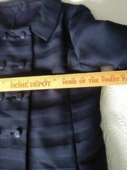 Vintage Double-Breasted Lined Coat Midnight Blue Spring/Fall Approx Sz XS ILGWU