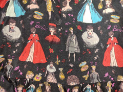 Vtg Barbie Fabric 90s Nicole Miller Original Girls 6x Dress tagged (A13)