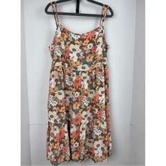 Altard State Floral Babydoll Mini Dress Size Small Brown Retro Boho Cottagecore
