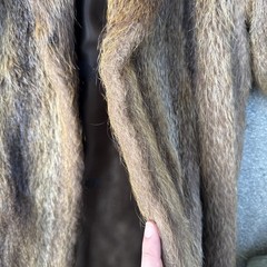 Argentina Golden Nutria Shades of Brown Fur Coat Shoulder Pads SZ M – L