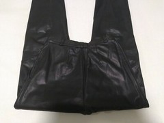 Vintage Cedars Women’s Black Leather Size 6 W24″ Pleated Pants