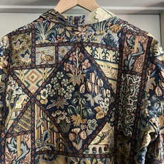 Vintage FSTOP Women’s L Multicolor Tapestry Blazer USA 80s 90s Animals Floral