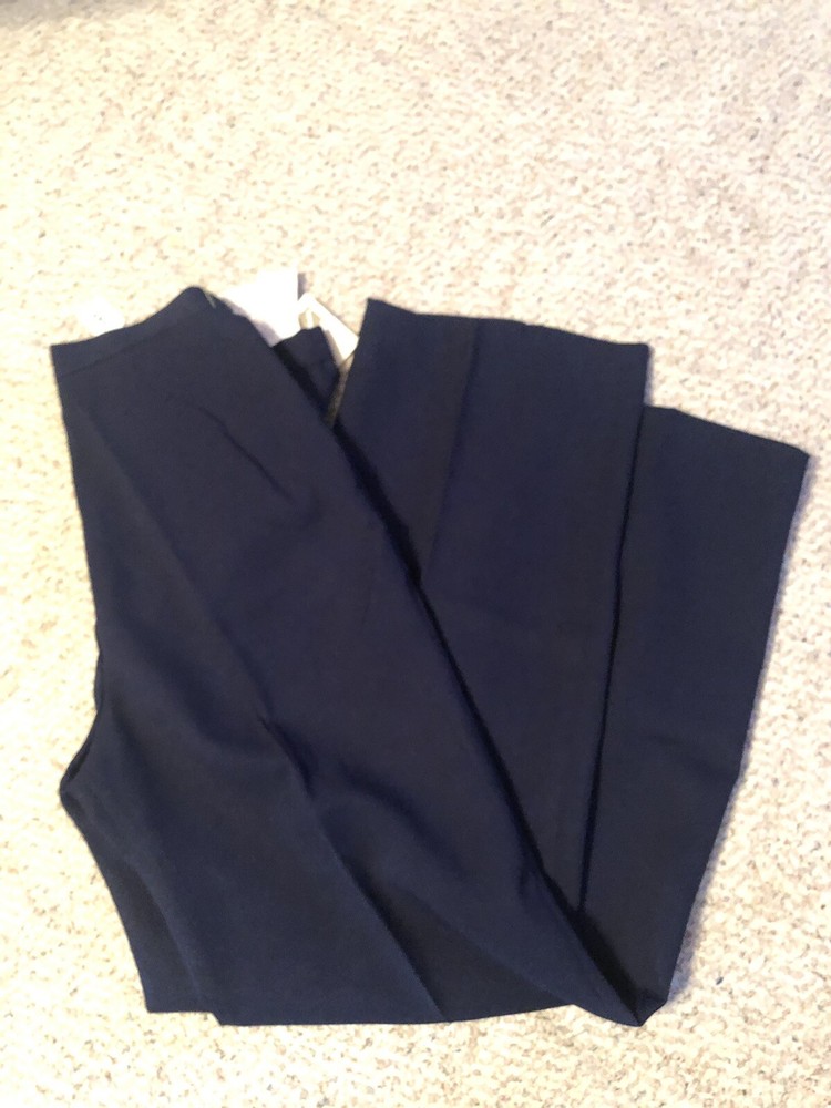Alex Colman Pants Women’s Size 14 Blue Texturized Dacron Polyester New Tags 4099