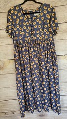 Coco Bianco Women’s Vintage Sunflower Print Maxi Dress Size 12