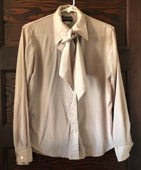 Vintage 70’s PATTY WOODARD Women’s Blouse Light Brown Size S Long Sleeve