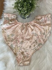 Escapades 80s Vintage Satin French Cut Flutter Panty Sleep Shorts Lingerie Sz L