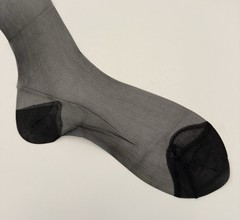 Vintage Seamless Mesh Stockings With Reinforced Heel And Toe 34 Inches Long