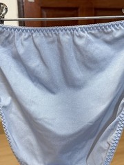Vintage Powder Blue Nylon Panties High Waist Sissy Bikini Silky Lace Brief Sz.5