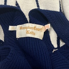 Vintage Hampton Court Tennis Pickleball Dress Mini Blue White Stripe fits XS S
