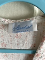 Vintage Stardust Cotton Flannel Floral Nightgown Lightweight Cottagecore Size S