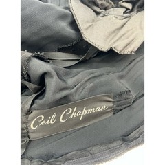 Vintage 1950s Iconic Ceil Chapman Black Jersey Drape Dress XS