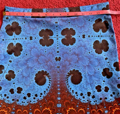 Rare Vintage Todd Oldham TO2 Polyester Graphic Print Heat Map? Mini Skirt Size M