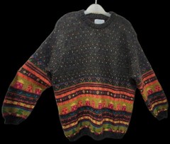 Vtg United Colors Of Benetton Village Christmas Italian Made Mohair Wool Sweater