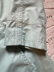VTG Lands End Mint Green Lightweight Trench Coat Lined Button Up Women’s Medium