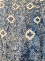 Hand Dyed Indigo Shibori Upcycle Linen Shirt Women’s Sz M “fireflies” 1 Of 1