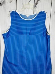Vintage Romper PE Tank Top 60s Gym Class Physical Education Sz XXL Blue Striped